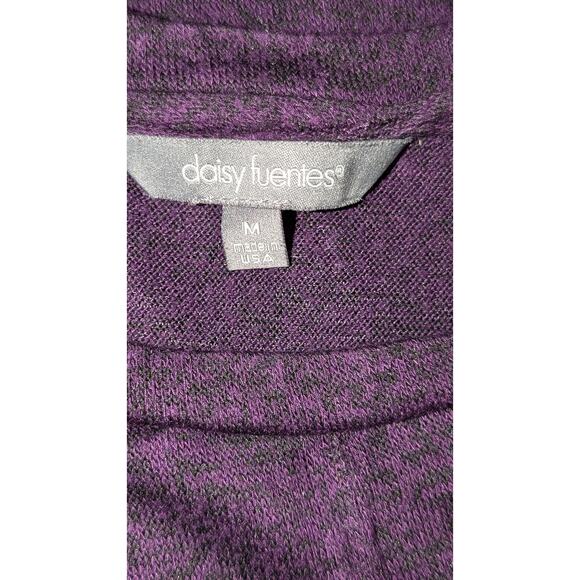 Daisy Fuentes Long Sleeve Tunic Top Basic Shirt Lightweight Sweater Medium - Picture 4 of 5